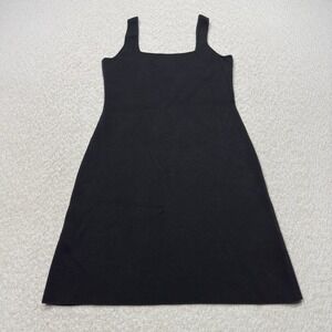 J Crew Womens Dress Stretch Knit Square Neck Sleeveless Mini Black Sleeveless S